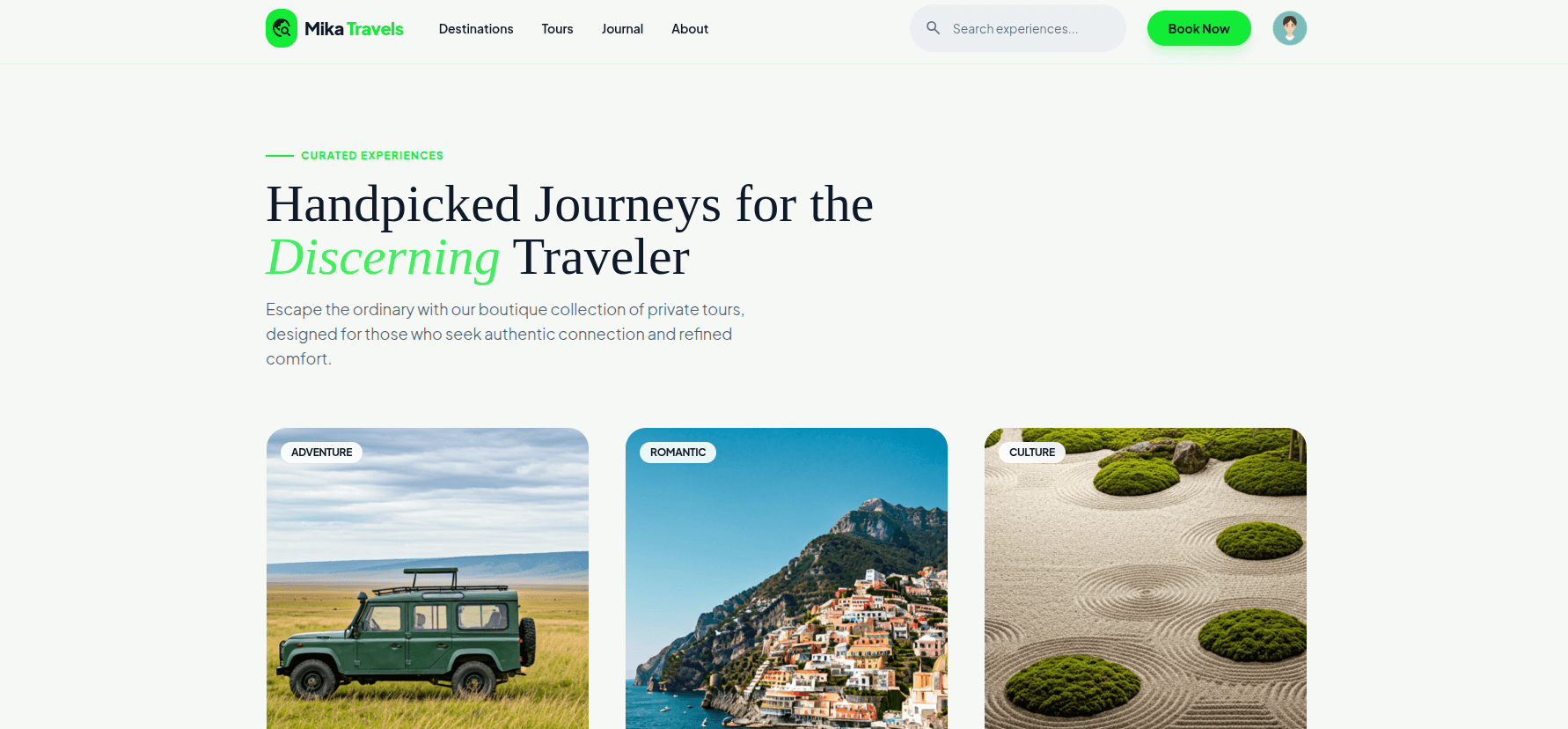 Desktop web product UI preview